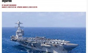 美军“福特”号航母大火烧了30小时才被扑灭，超过600名水兵和船员睡在地板和桌上